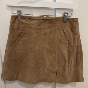 BlankNYC Brown Suede Miniskirt